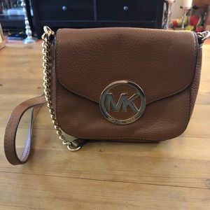 Michael Kors small chestnut brown satchel